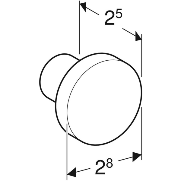 Nuppivedin IDO 2,5cm valkoinen