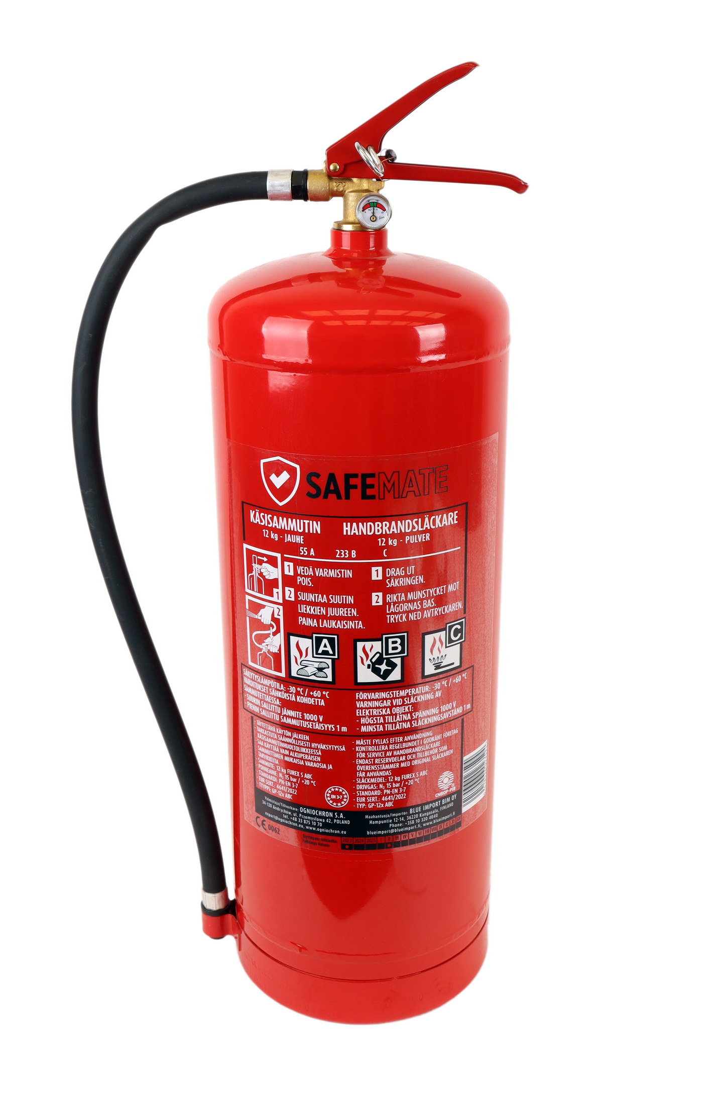 Jauhesammutin Safemate 12kg 55A 233BC