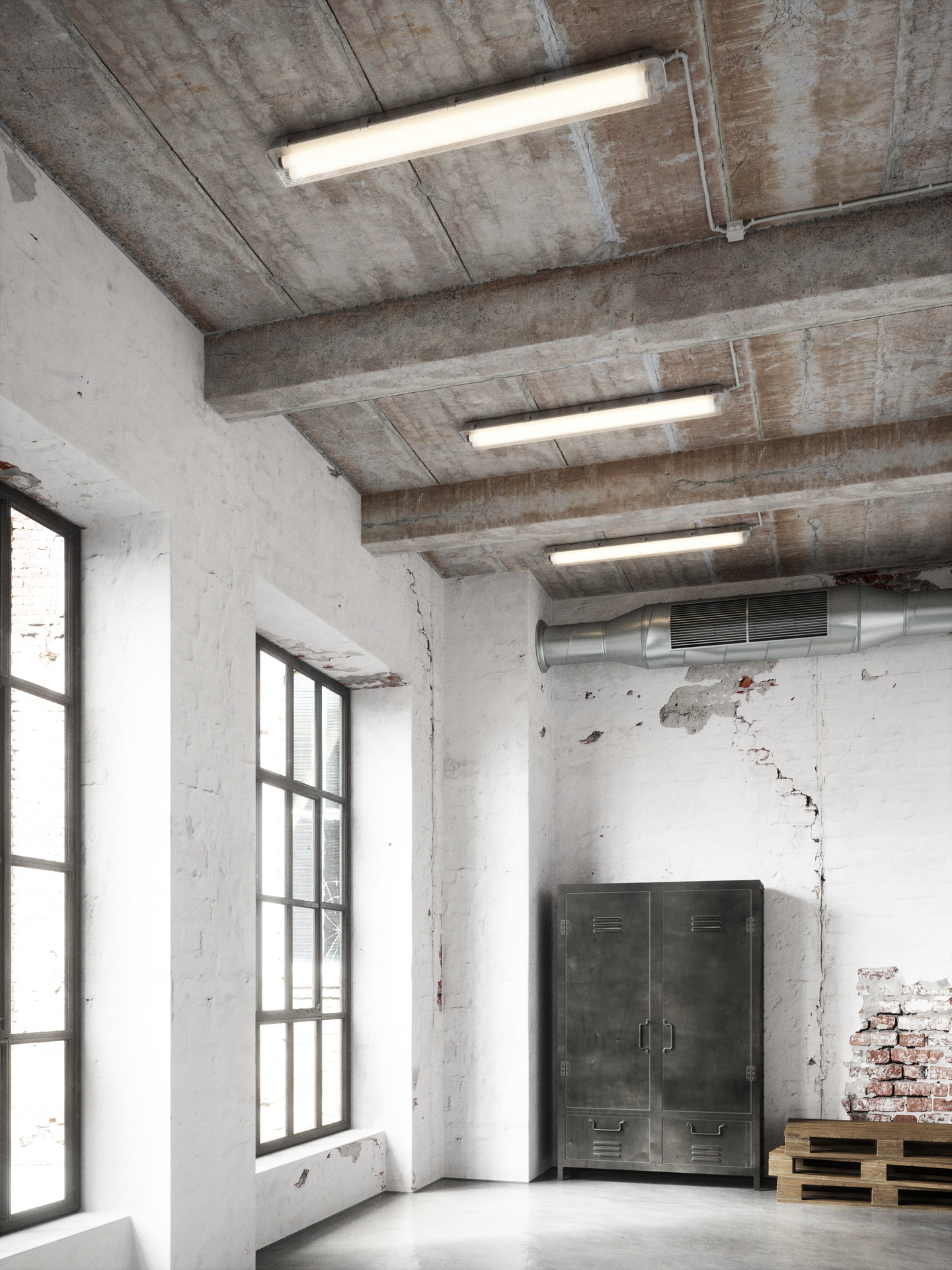 Yleisvalaisin Nordlux Works led T8 2x10W 653x102mm G13 IP65