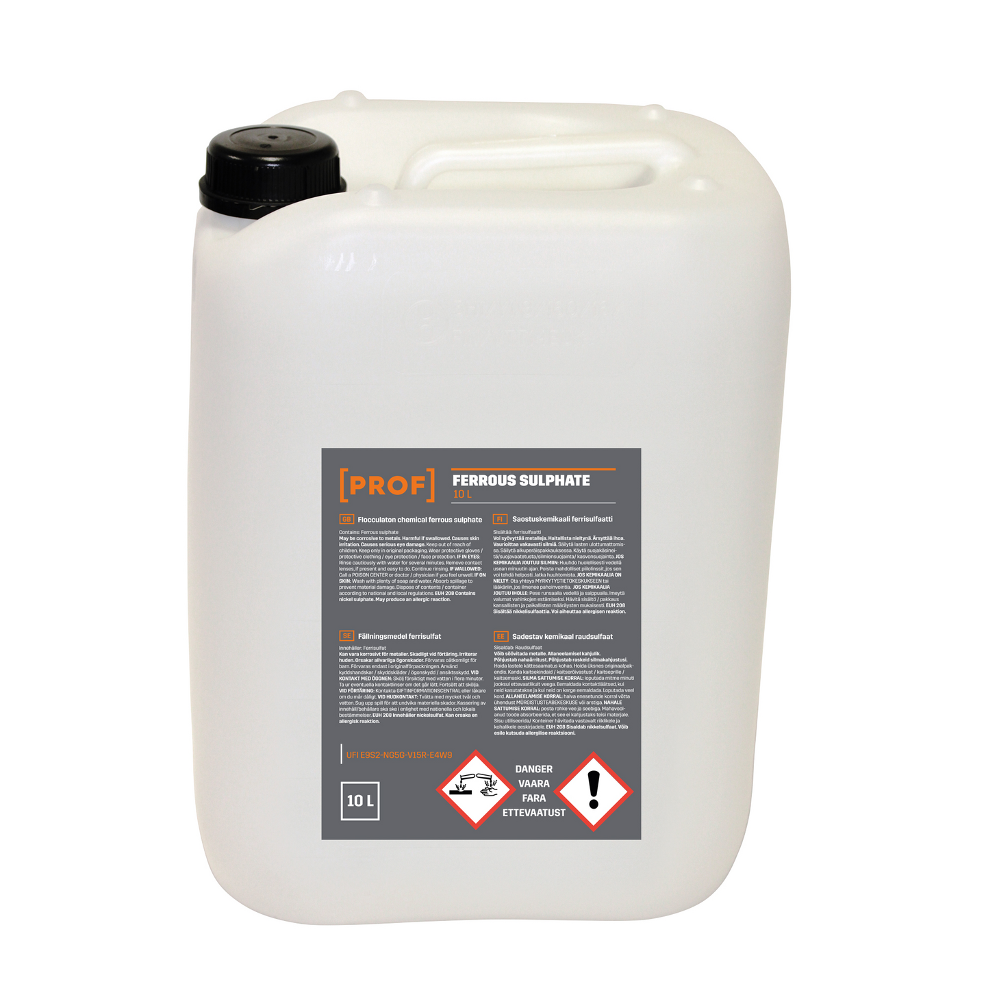 Saostuskemikaali PROF ferrisulfaatti 15kg 10l