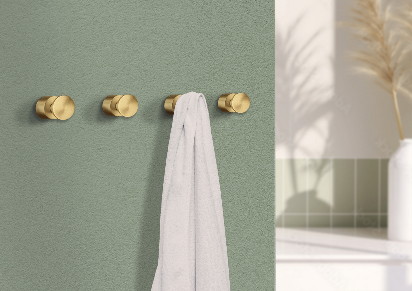 Nuppikoukkupari Smedbo Home HV3455 harjattu messinki