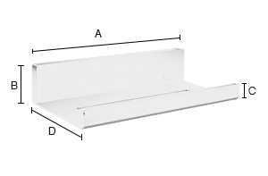 Suihkuhylly Smedbo Sideline kromi suora DK5001