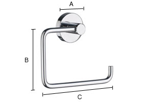 Wc-paperiteline Smedbo Home HV341 harjattu messinki