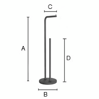 Wc-Paperi/Varapaperiteline Beslagsboden mattamusta BB1230