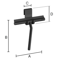 Suihkulasta Beslagsboden mattamusta BB1310
