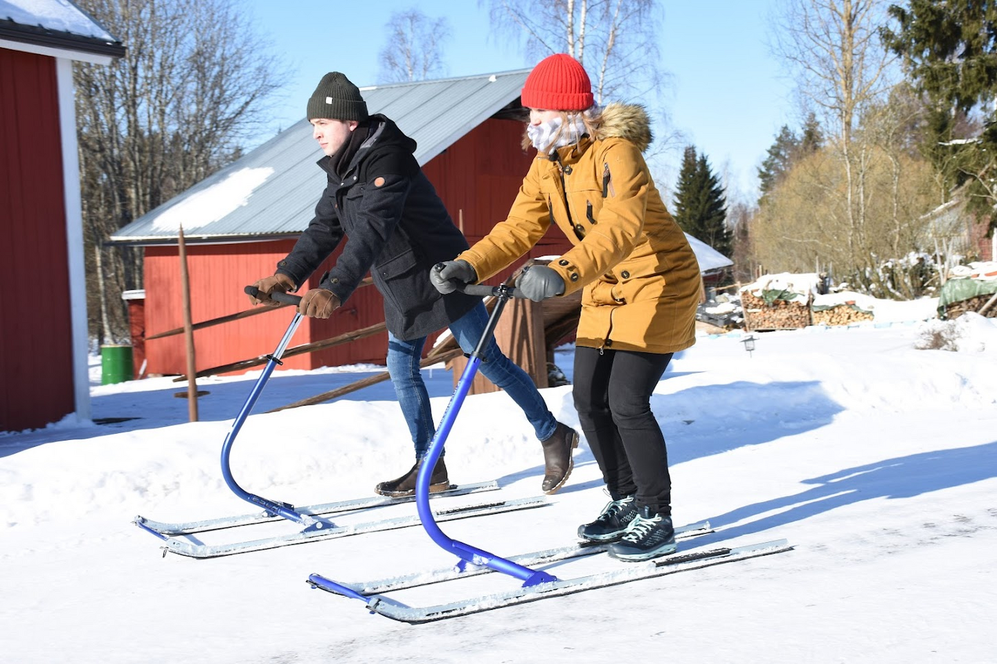 Potkukelkka ESLA Kickspark punainen