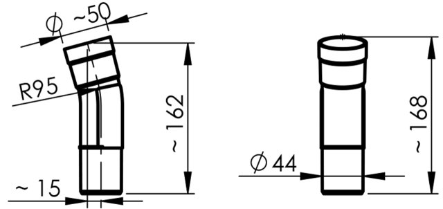 Kulma Allaway 15 astetta halkaisija 44mm