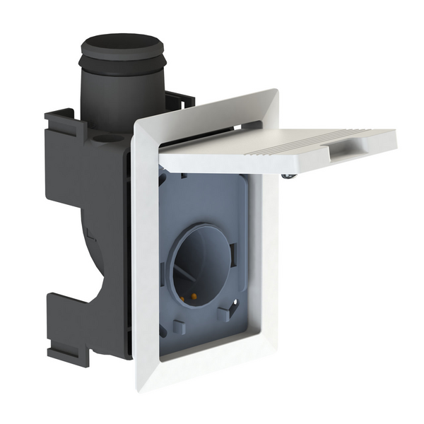 Kansiasennelma Allaway valkoinen muovi 80175