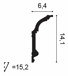 Orac Decor kattolista C339 200x14,1x6,4cm