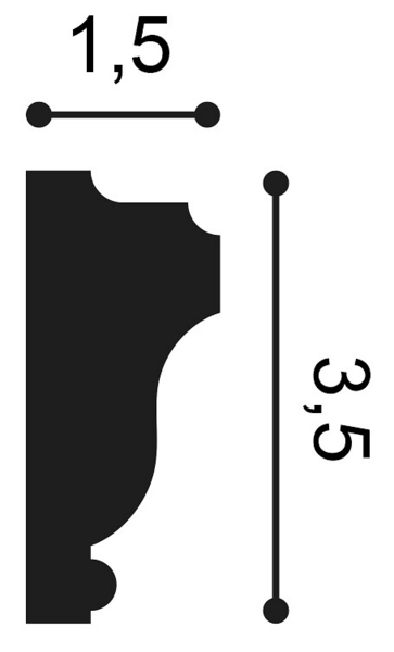 Orac Decor seinälista PX117 200x3,5x1,5cm