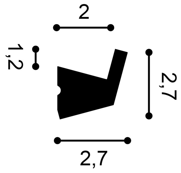 Orac Decor valolista CX189 200x2,7x2,7cm