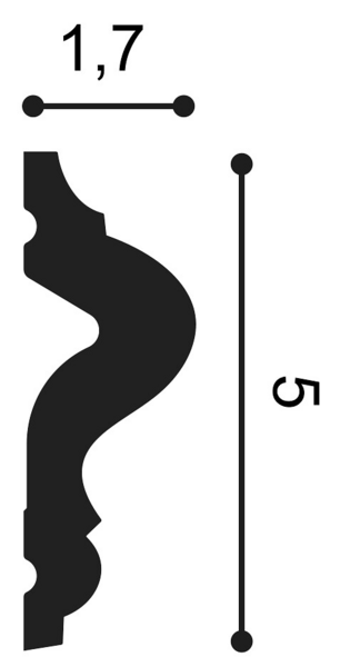 Orac Decor seinälista PX175 200x5x1,7cm