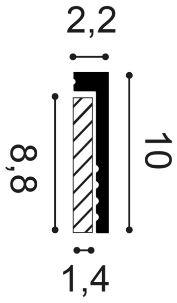 Orac Decor peitejalkalista SX171 200x10x2,2cm
