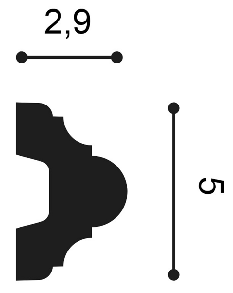 Orac Decor seinälista P4020 200x5x2,9cm