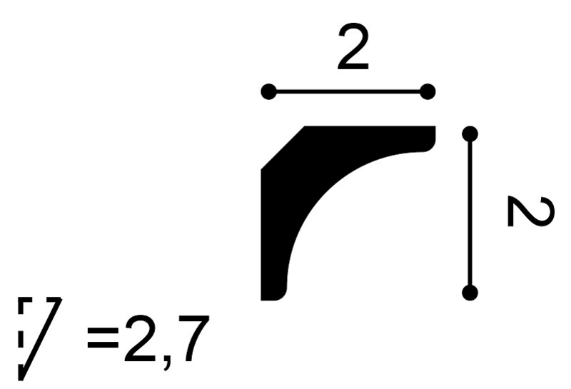 Orac Decor lista CX133 200x2x2cm