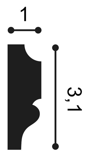 Orac Decor seinälista PX116 200x3,1x1cm