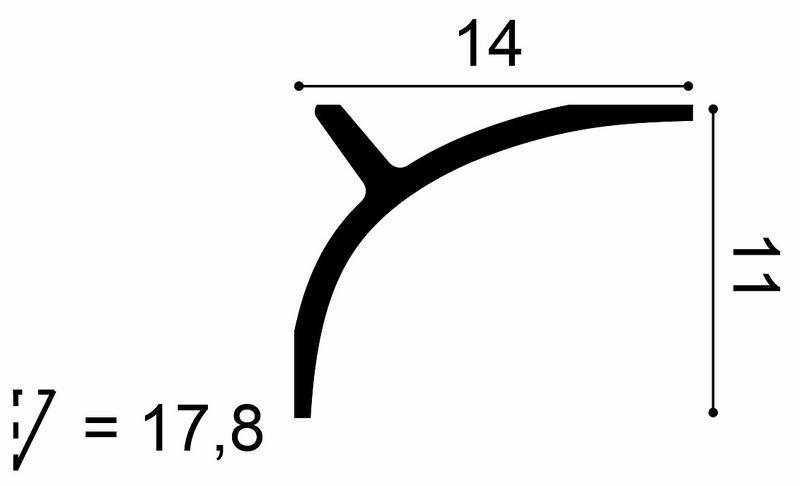 Orac Decor kattolista C991 200x11x14cm