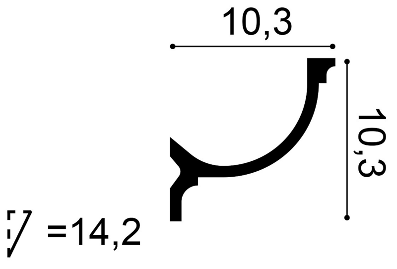 Orac Decor valolista C902 200x10,3x10,3cm