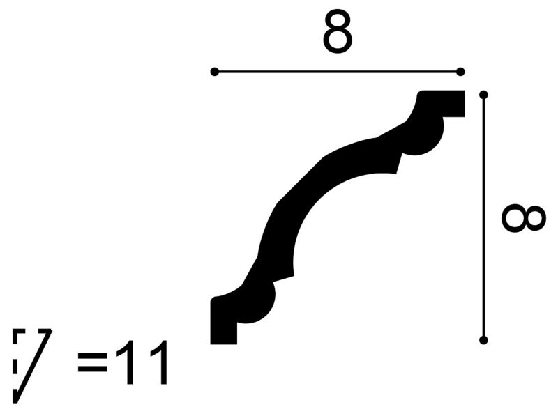 Orac Decor kattolista CX123 200x8x8cm