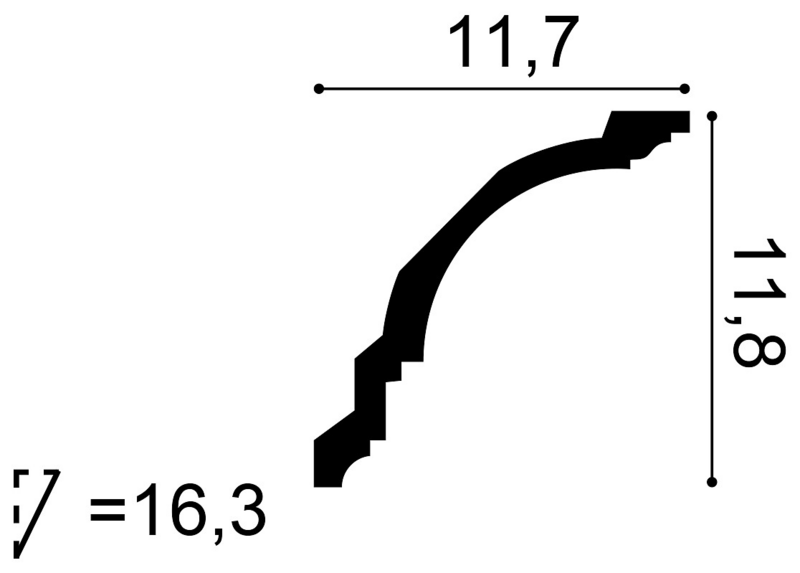 Orac Decor kattolista CX106 200x11,8x11,7cm