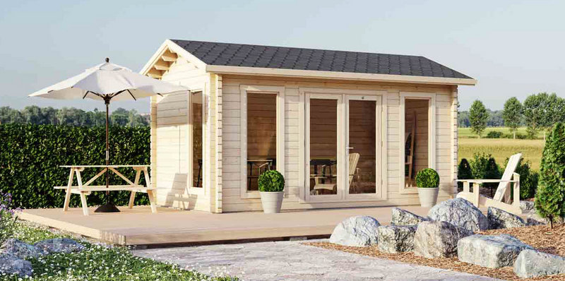 Vierasmaja Luoman Koskelo 15m² seinävahvuus 70mm