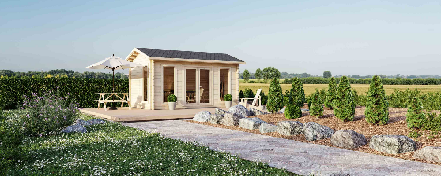 Vierasmaja Luoman Koskelo 15m² seinävahvuus 70mm