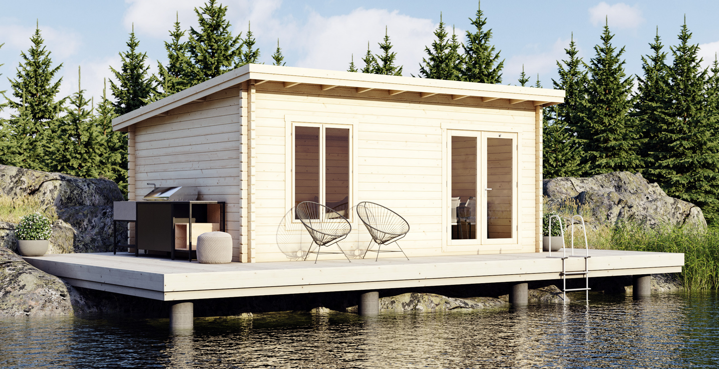 Vierasmaja Luoman Koppelo 24m² seinävahvuus 70mm