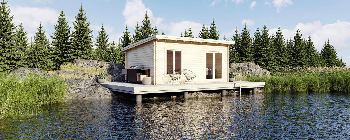 Vierasmaja Luoman Koppelo 24m² seinävahvuus 70mm