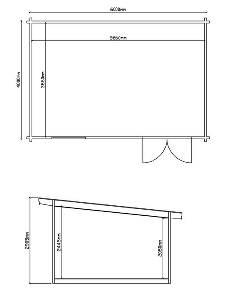 Vierasmaja Luoman Koppelo 24m² seinävahvuus 70mm