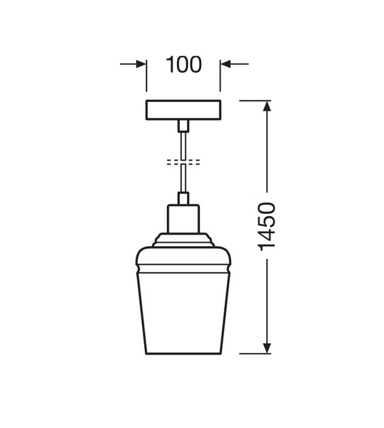 Kattovalaisin LEDVANCE Carved Pendant Jar Glass Smoke