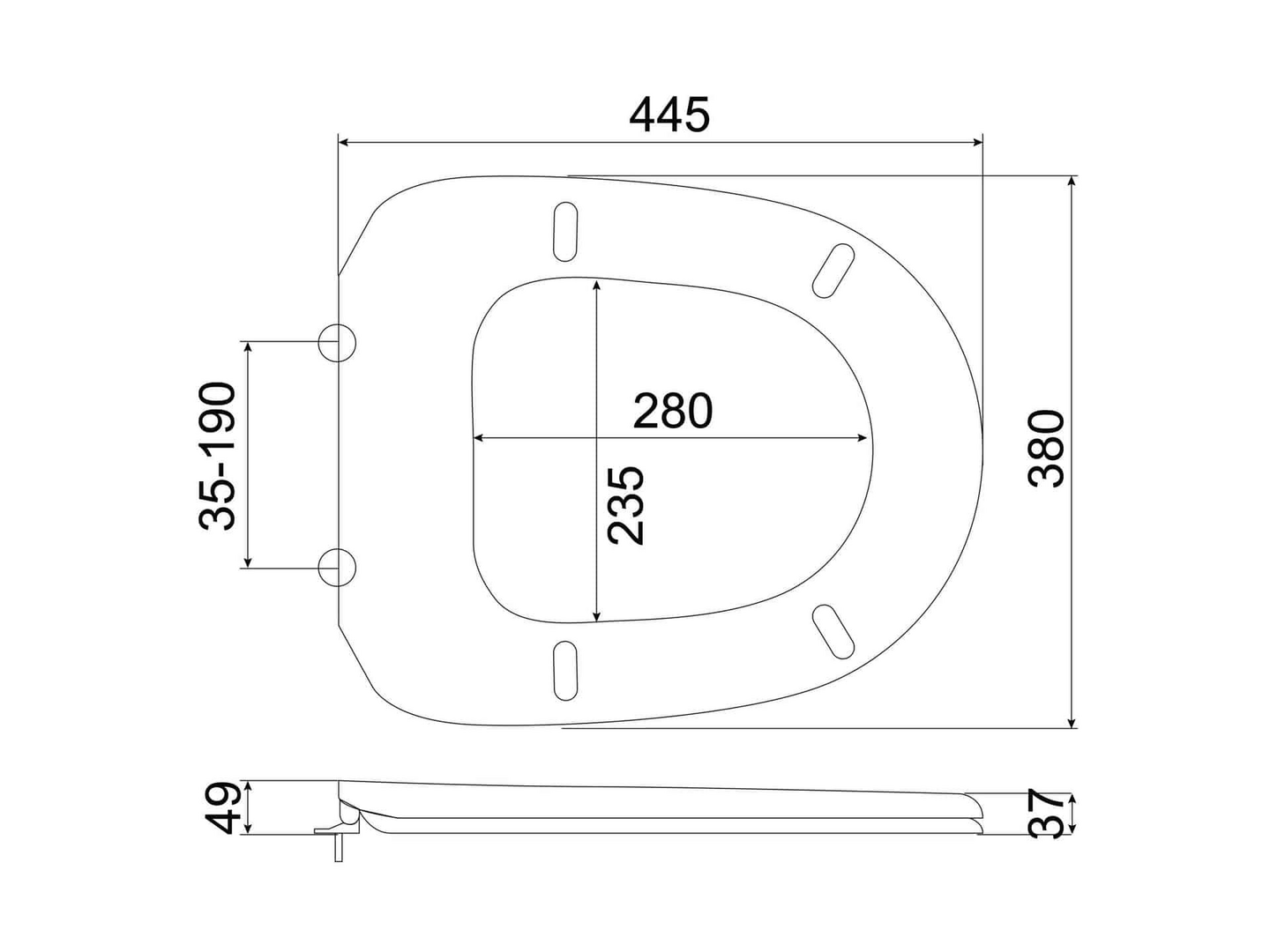 Wc-istuinkansi Duschy pehmeä valkoinen
