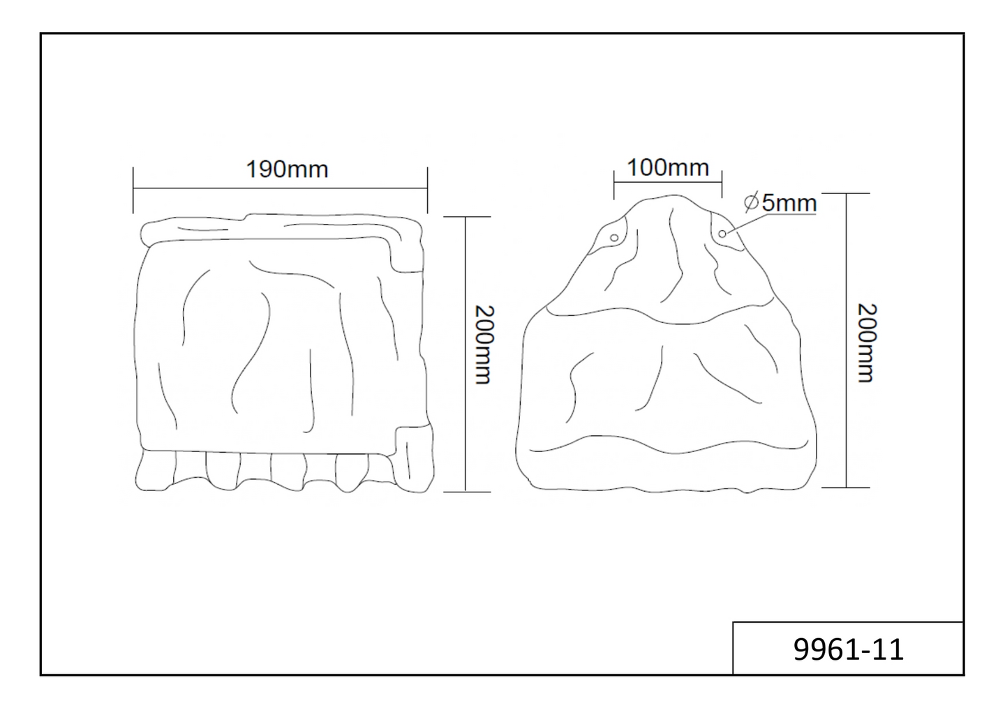 Ulkopistorasiakotelo TRIO 9961-11 2-osainen+ajastin