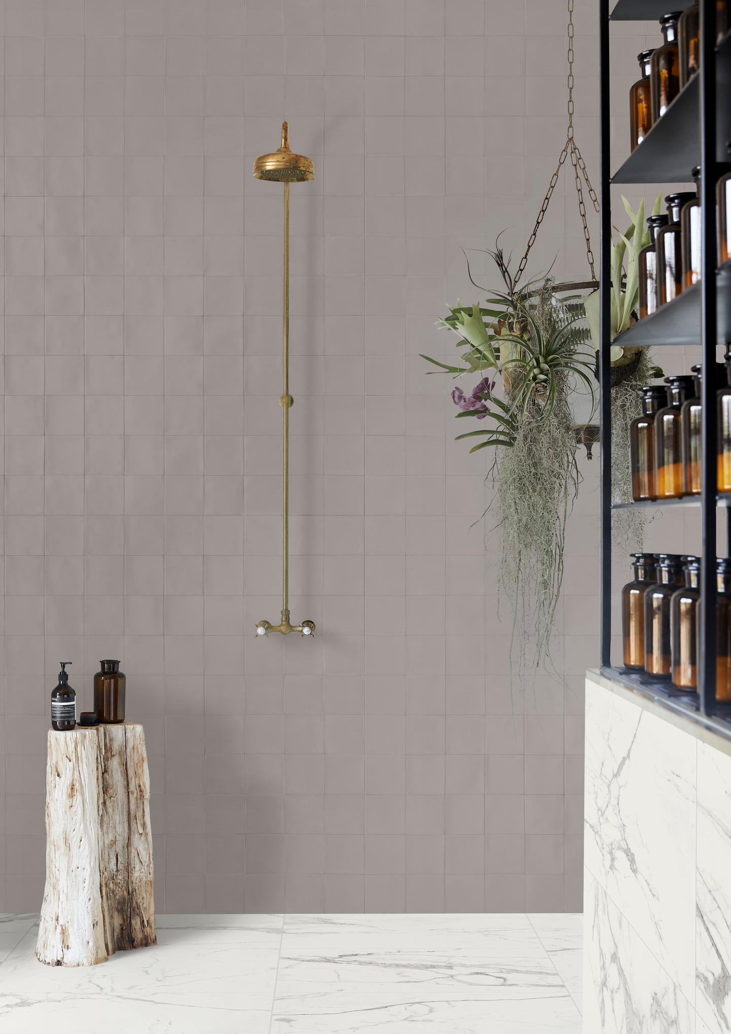 Lattialaatta Confetto 10x10 harmaa matta 0,68m²