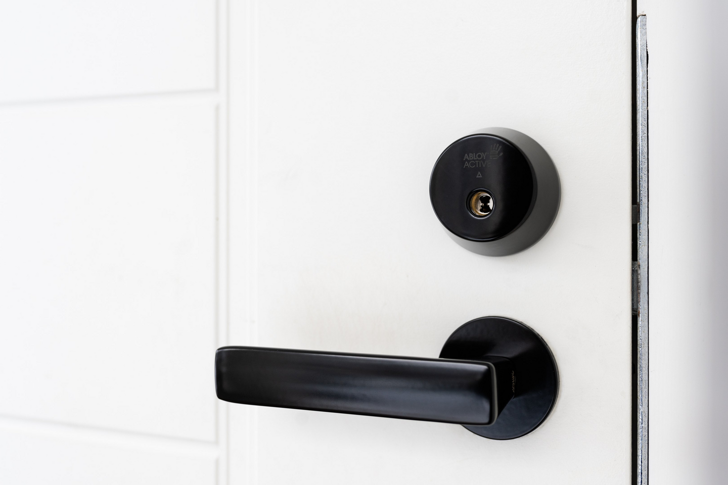 Ulko-oven painike Abloy Forum 4/007 messinki musta 60-80