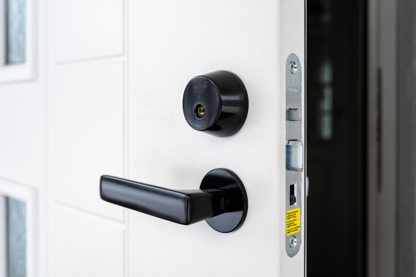 Ulko-oven painike Abloy Forum 4/007 messinki musta 60-80