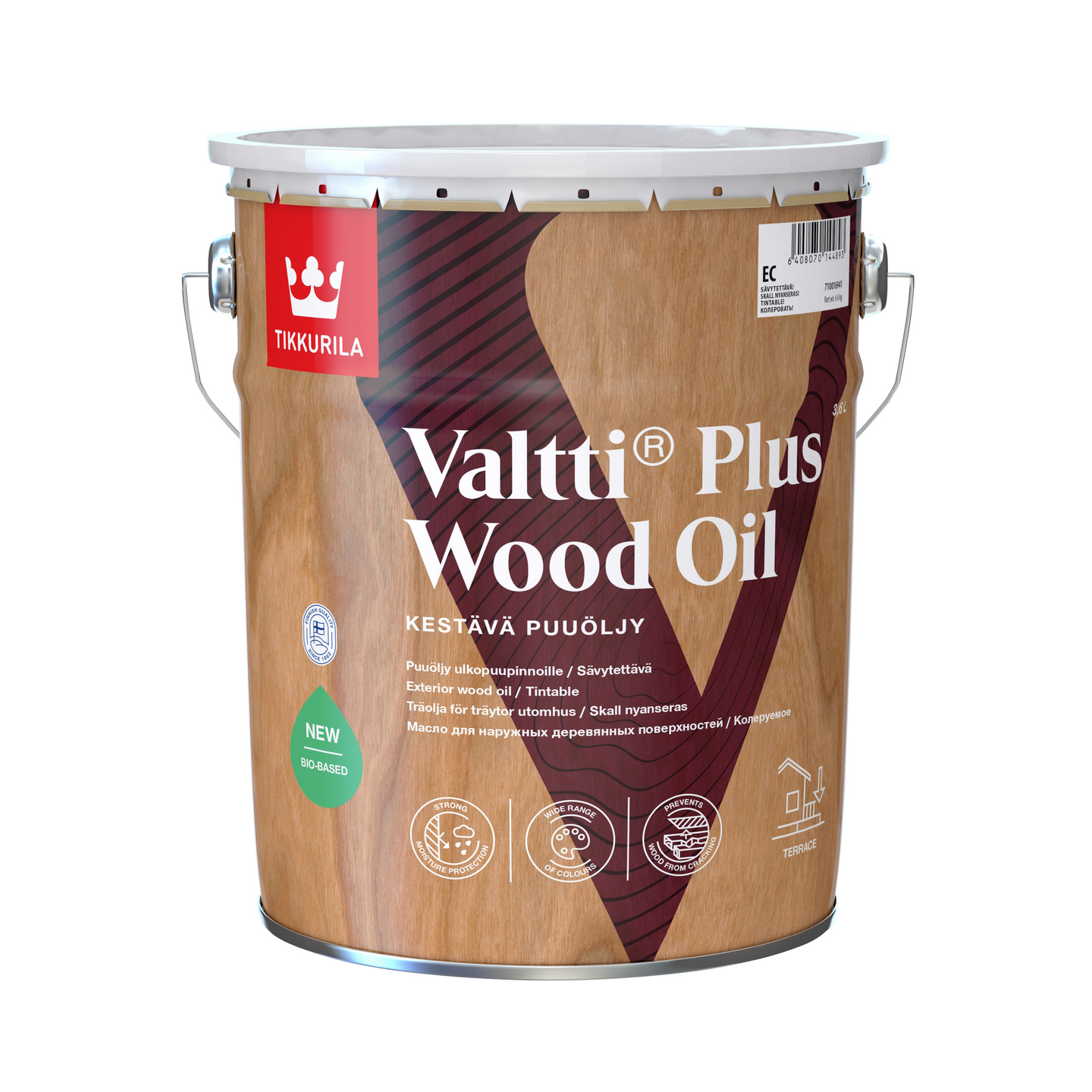 Valtti Plus Wood Oil 3,6l EC sävytettävä - K-Rauta