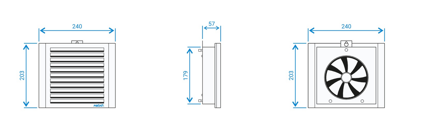 Korvausilmaventtiili Mobair 2030S