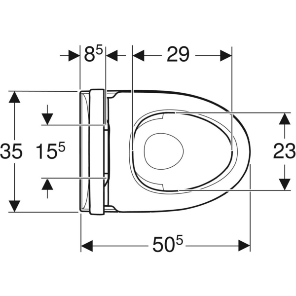 Wc-istuin seinä IDO 68 Glow kova kansi Soft Close/Quick Release