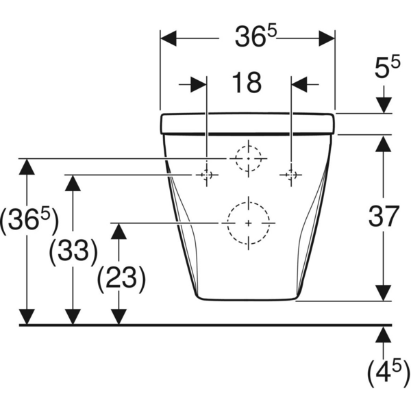 Wc-istuin seinä IDO 68 Glow kova kansi Soft Close/Quick Release