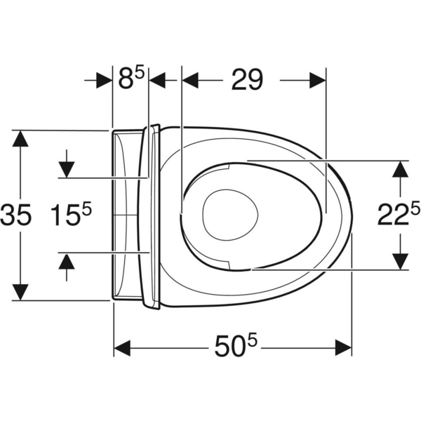 Wc-istuin IDO seinä 68 Glow pehmeä kansi