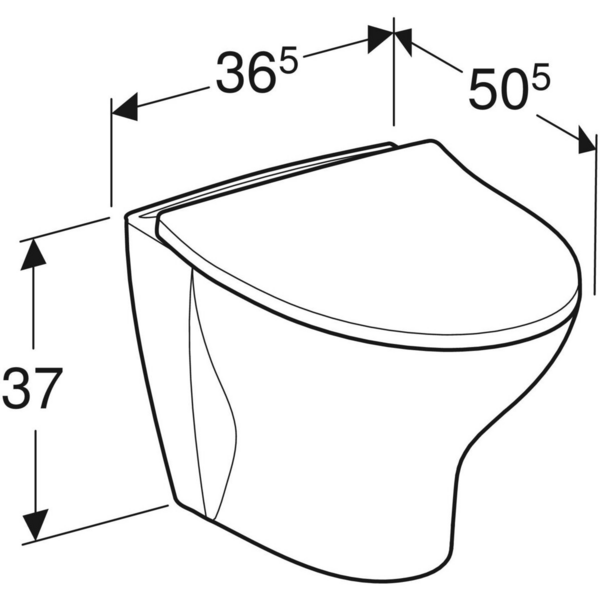 Wc-istuin seinä IDO 68 Glow kova kansi Soft Close/Quick Release