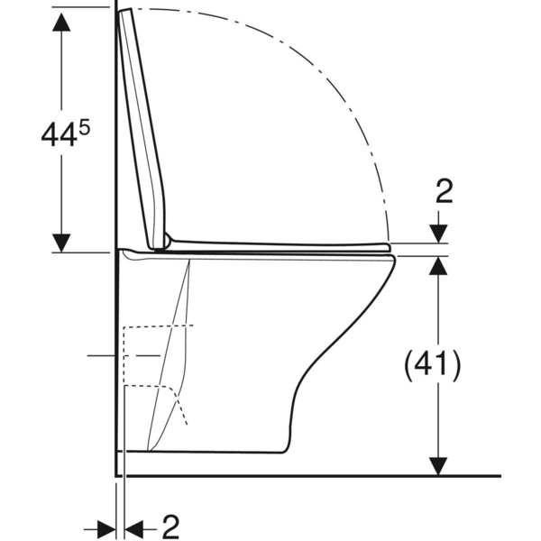 Wc-istuin seinä IDO 68 Glow kova kansi Soft Close/Quick Release