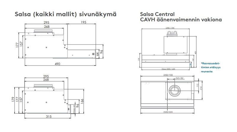 Liesikupu Swegoncasa Salsa Central 60 valkoinen/musta