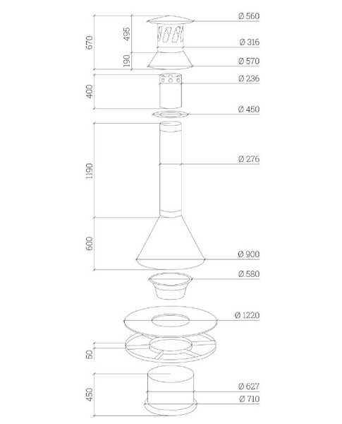 PÖYTÄGRILLI APETIT JTG/3  MATALA JALKA