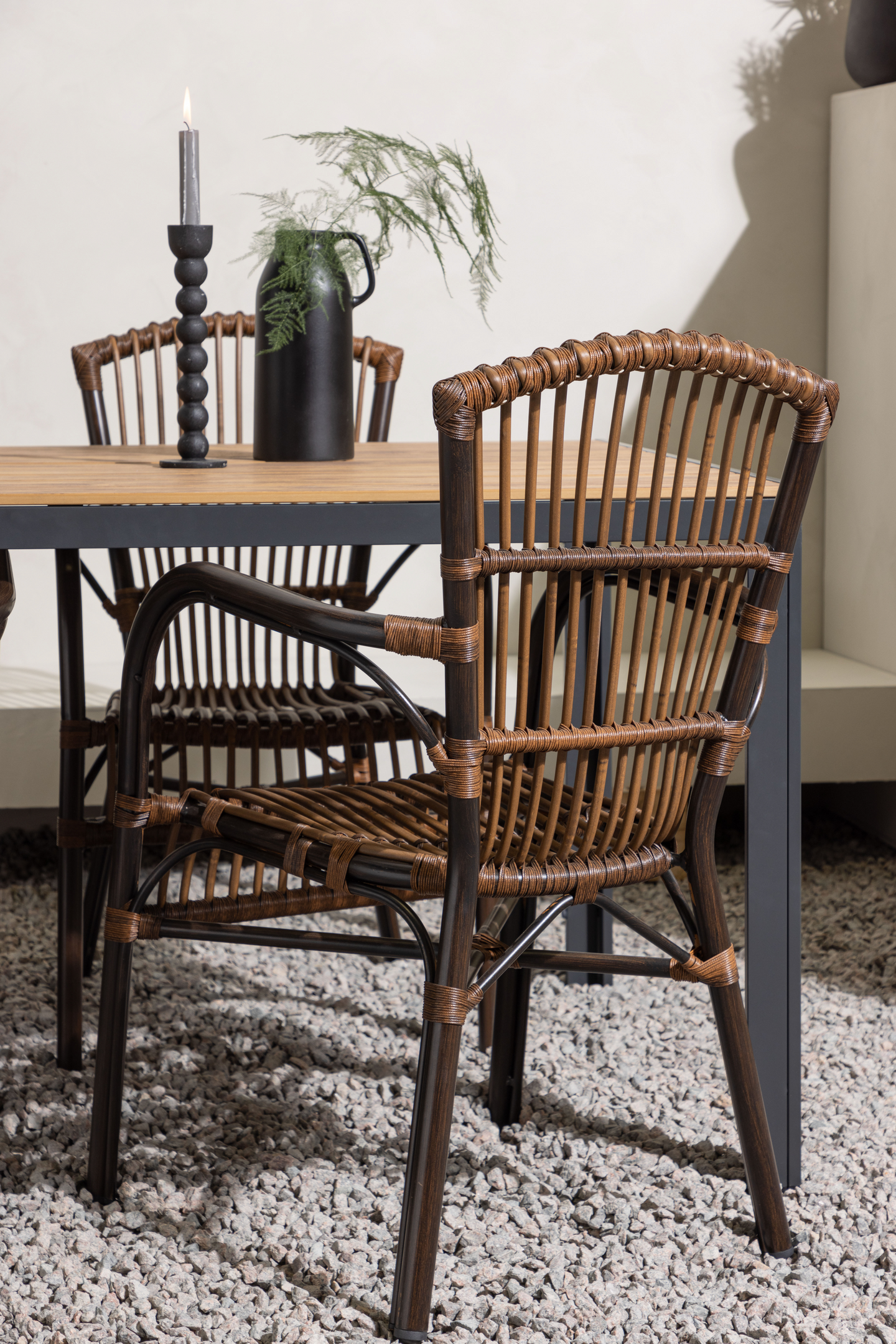 MATBORD CELLO SALLY SVART/NATUR, 90X150