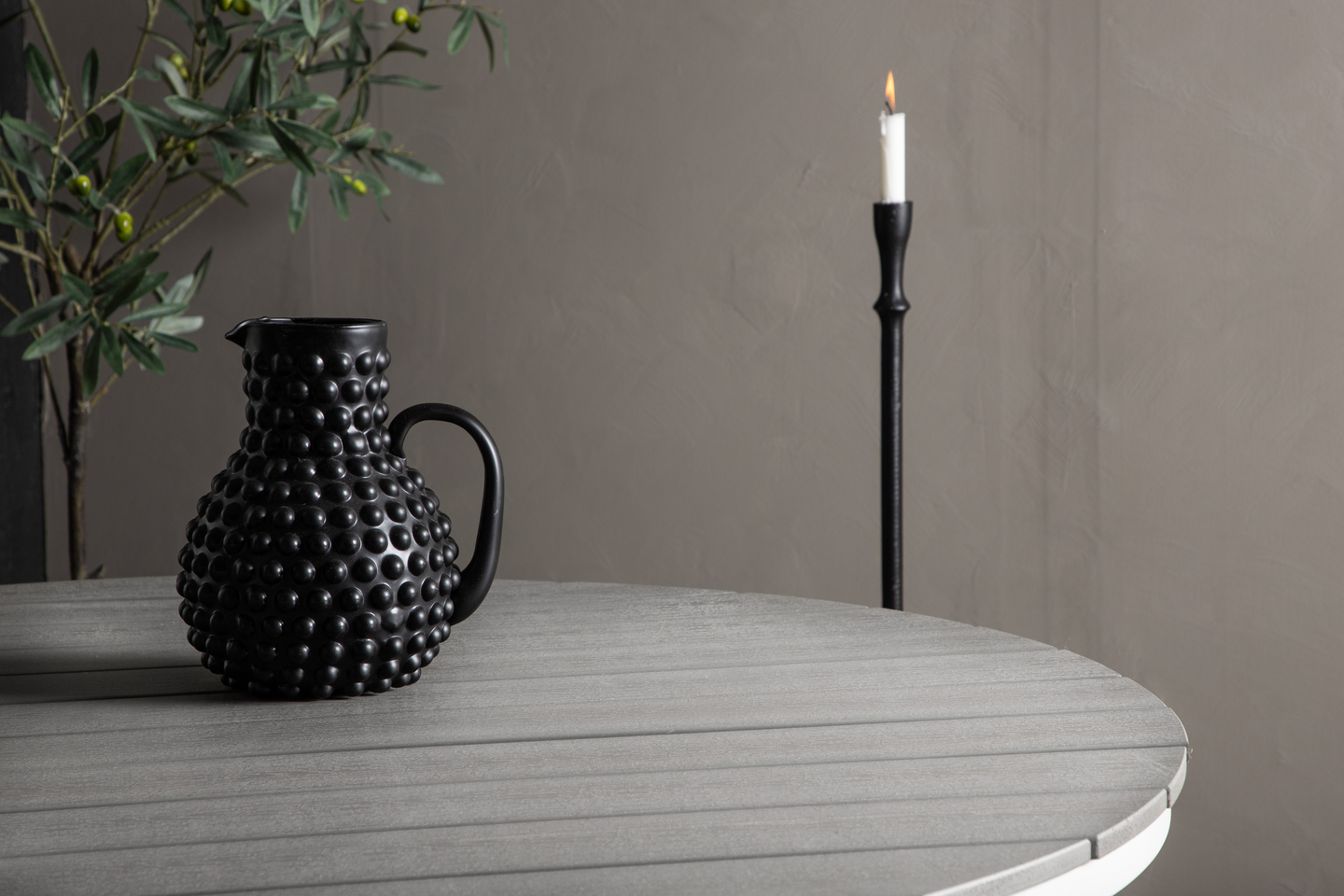 MATBORD CELLO SALLY VIT/GRÅ- D:120