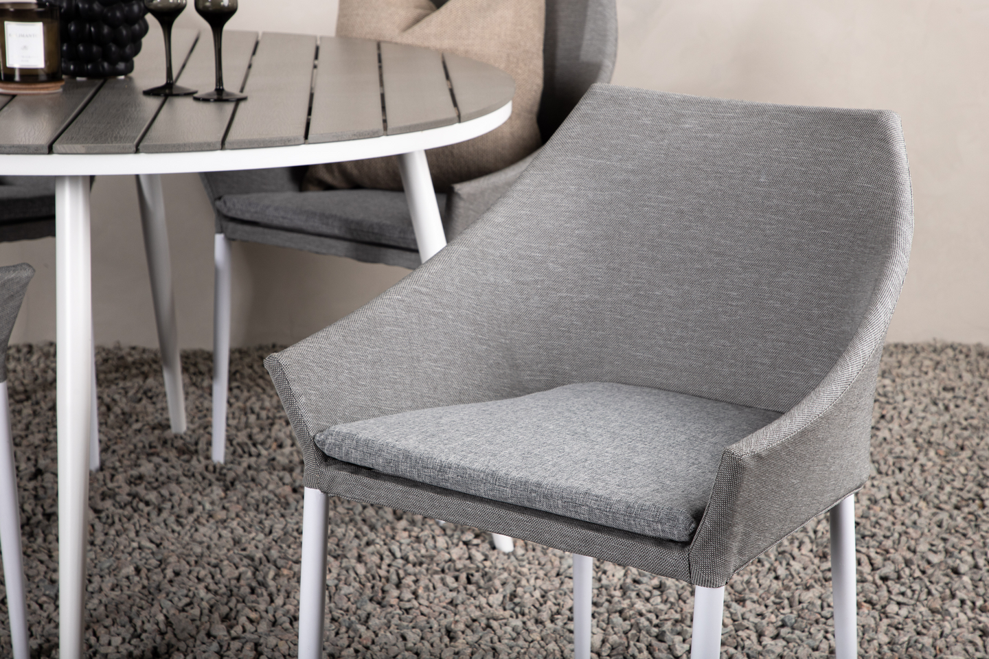 MATBORD CELLO SALLY VIT/GRÅ- D:120