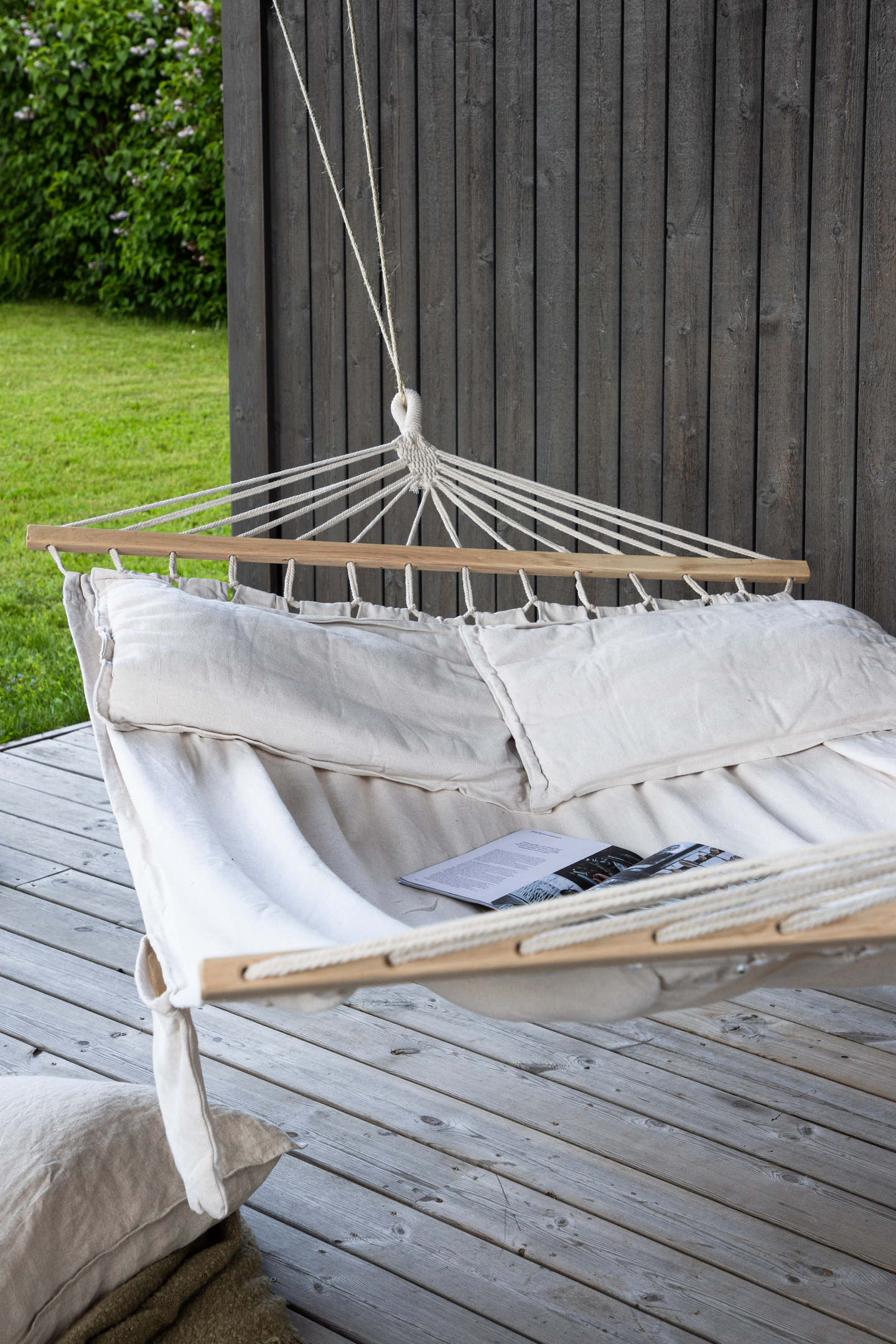 HÄNGMATTA CELLO ANITA TRÄ/TYG - VIT