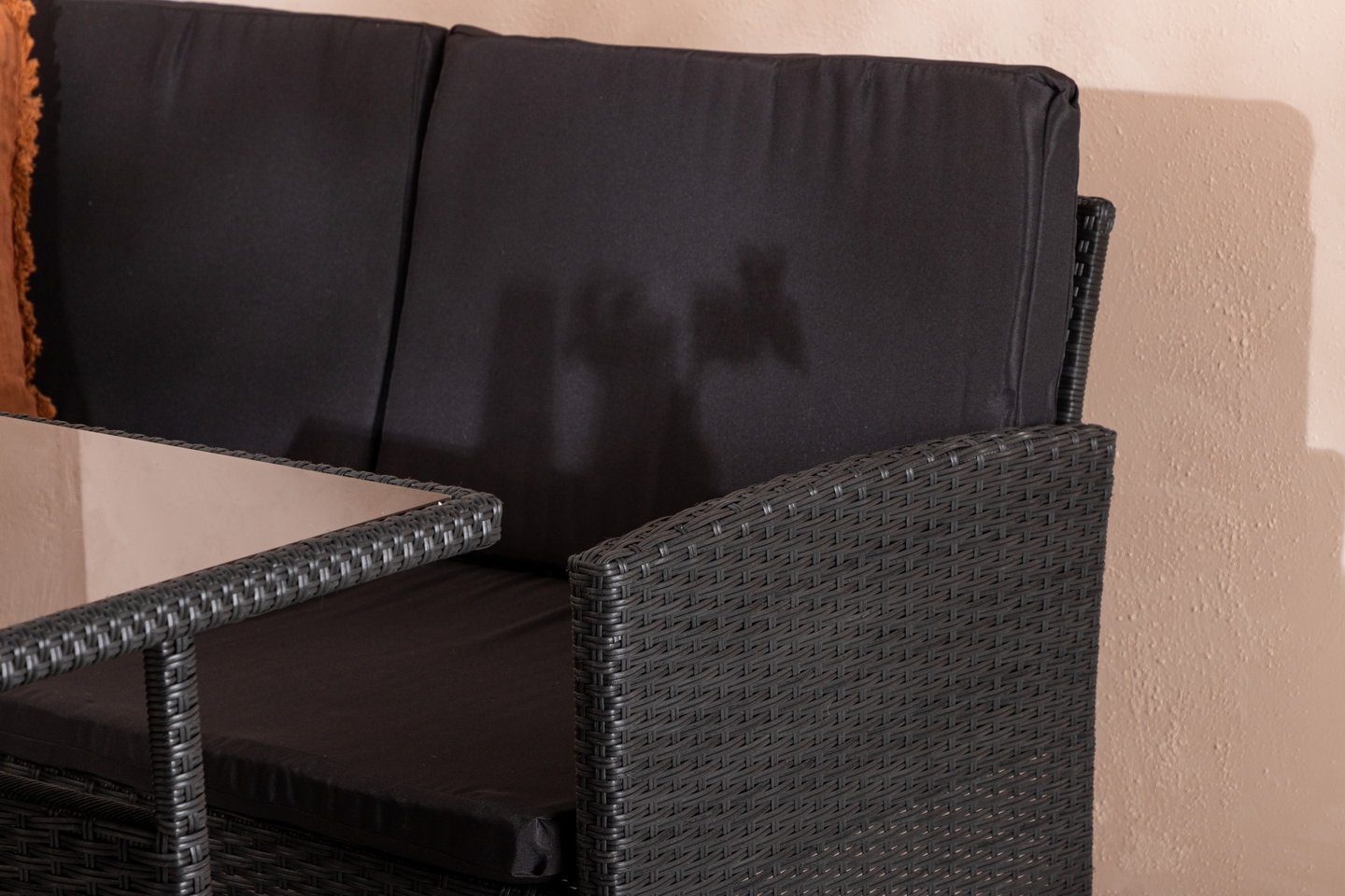 HÖRNSOFFA CELLO KNUT-  SVART/SVART