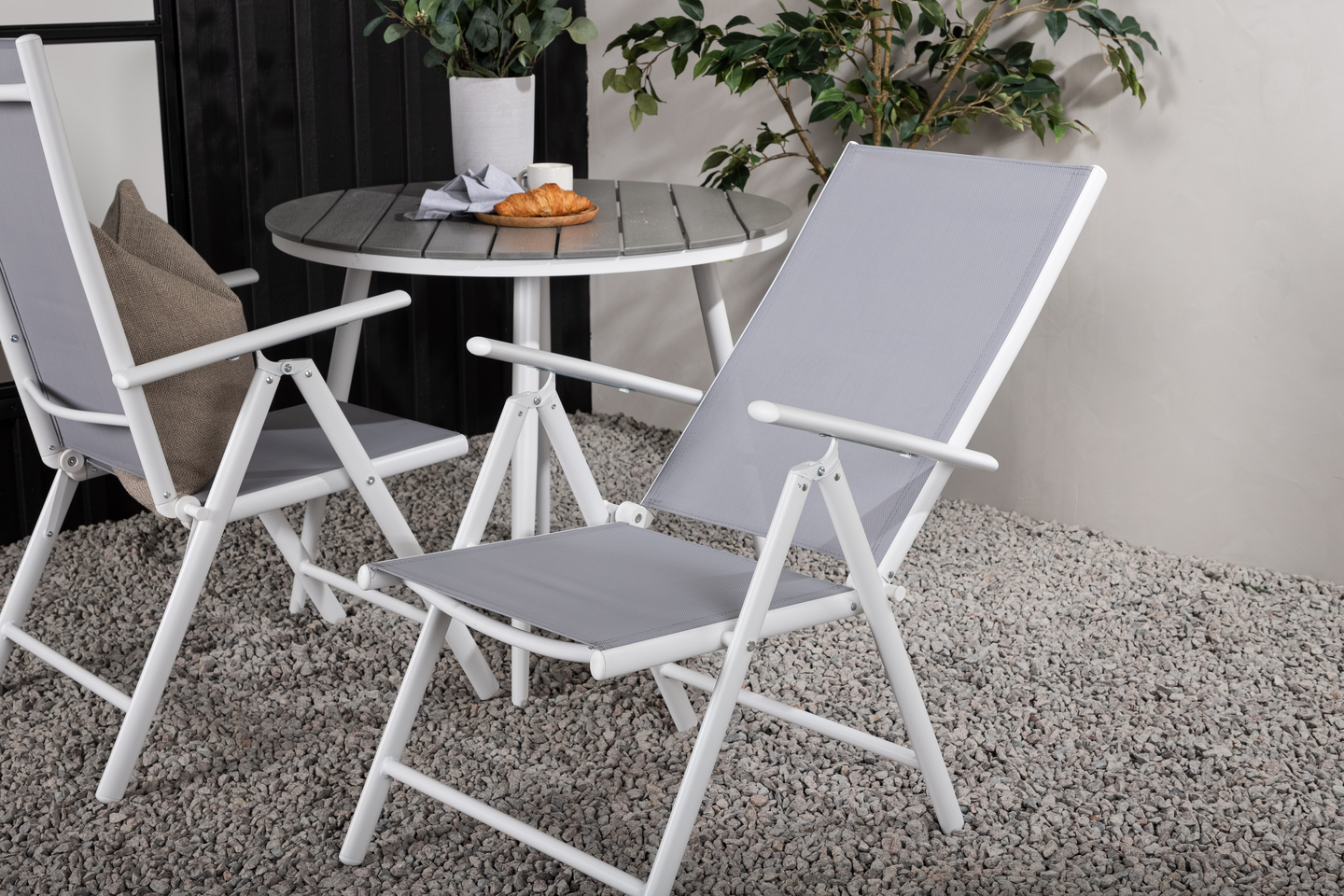 MATBORD CELLO SALLY VIT/GRÅ - D:90